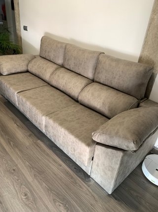 Sofá modular beige y gris