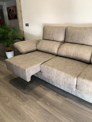 Sofá modular beige y gris