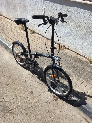 Bicicleta Plegable BTWIN Negra
