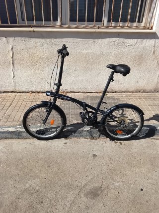 Bicicleta Plegable BTWIN Negra