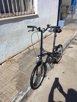 Bicicleta Plegable BTWIN Negra