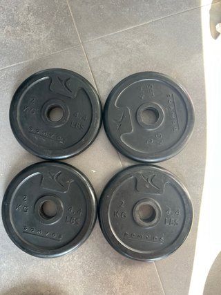 4 Discos de Goma 2kg (4.4lbs) Domyos