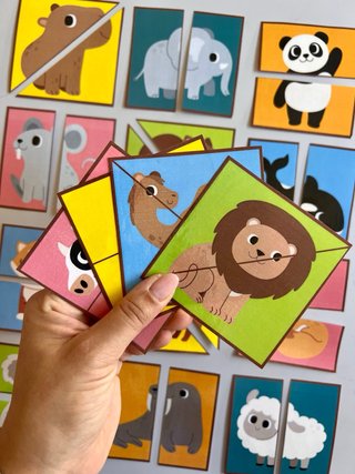 Puzzle educativo animales