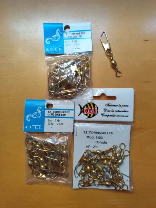 Torniquetes con mosquetón para pesca