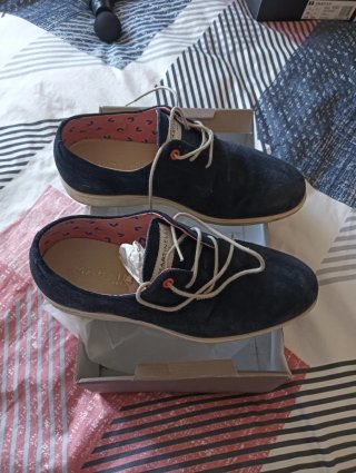 Zapatos Martinelli Negro/Azul Talla 39 Un solo uso