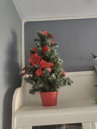 Árbol de Navidad Decorado Rojo y Verde
