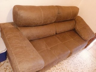 Sofá Cama Marrón Tela