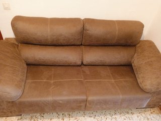 Sofá Cama Marrón Tela