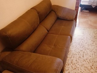 Sofá Cama Marrón Tela