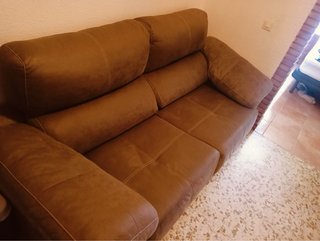 Sofá Cama Marrón Tela