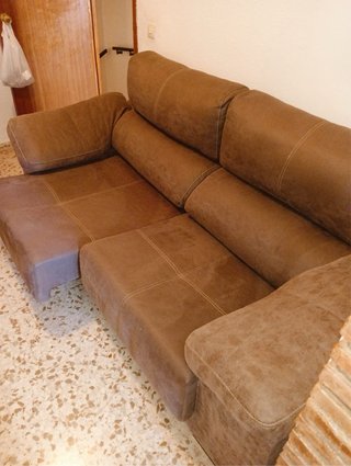 Sofá Cama Marrón Tela