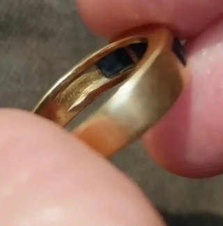 Anillo Oro 18K Zafiros Azules