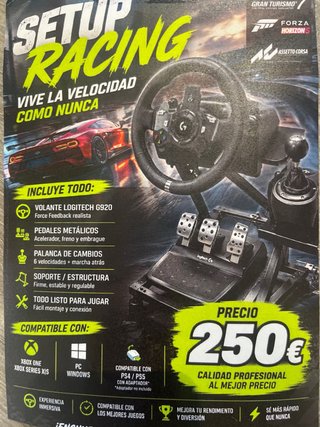 Volante Logitech PC/Xbox con Accesorios