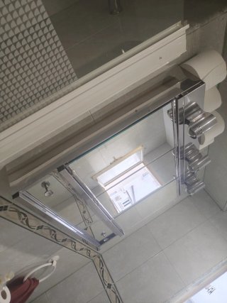 Espejo de baño moderno metal y cristal