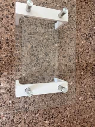 Mesita de salón cristal y metal