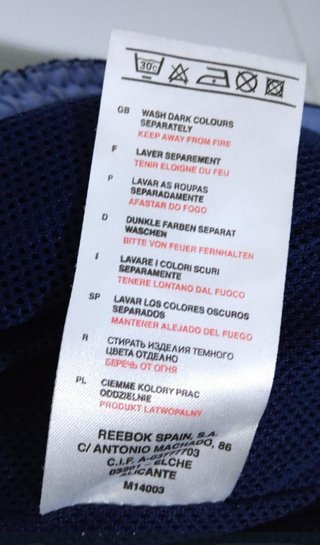 Pantalón chándal Reebok azul