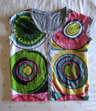 Camiseta  Oversize Desigual/Gasa y Punto/ Talla M.