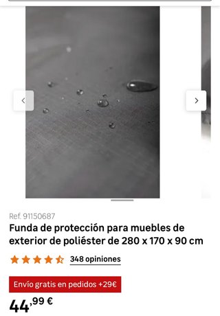 Funda protectora muebles exterior Sunnycover 280cm