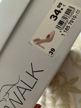 Zapatos de fiesta dorados tacón Talla 39