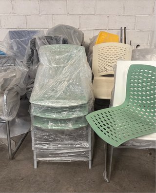 Set 4 Sillas Exterior Verde