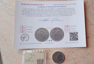 RARO 50 Lire 1958 Repubblica Italiana Periziato