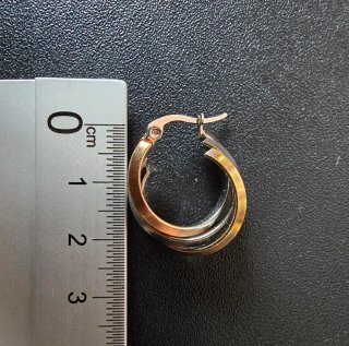 Pendientes Aro Oro Tricolor