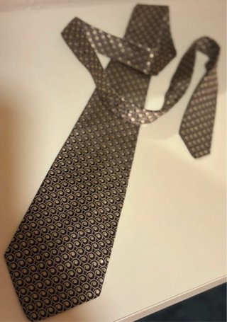 Corbata J.Montes Seda Dorada y Marrón