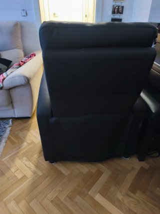 Sillón de Masaje Negro Piel Sintética