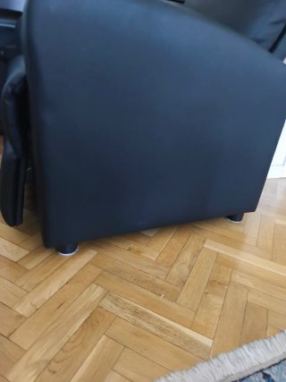 Sillón de Masaje Negro Piel Sintética
