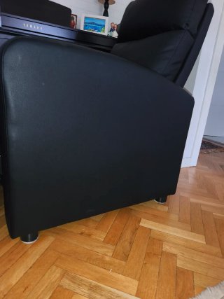 Sillón de Masaje Negro Piel Sintética