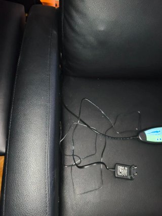 Sillón de Masaje Negro Piel Sintética
