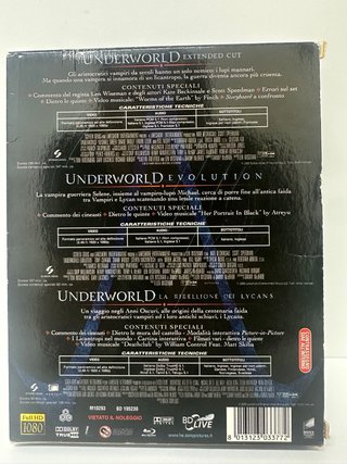 Cofanetto Blu-ray Underworld La Trilogia 3 dischi