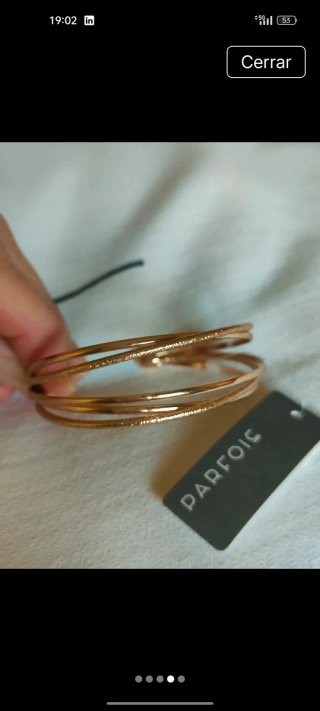 Pulsera Brazalete Dorado Parfois