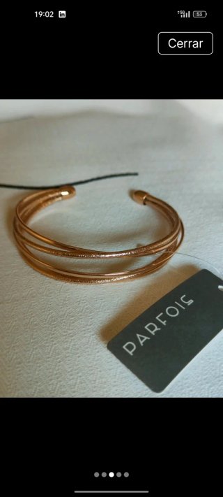 Pulsera Brazalete Dorado Parfois