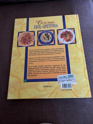 Cocina fácil y apetitosa, libro de recetas grande