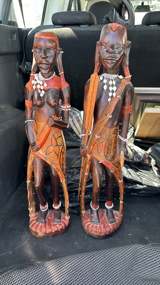Figuras madera africanas talladas