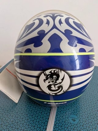 Casco de moto azul Hebo