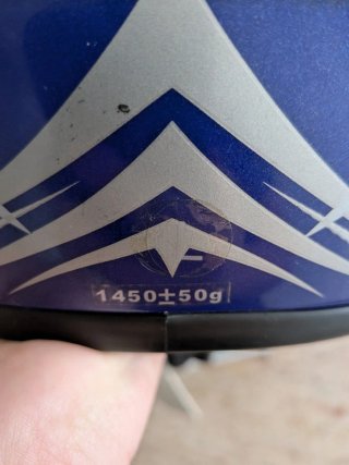 Casco de moto azul Hebo