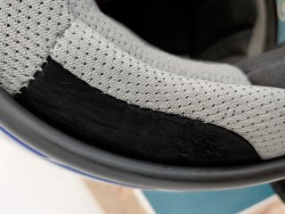 Casco de moto azul Hebo