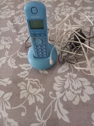 Teléfono inalámbrico Panasonic azul