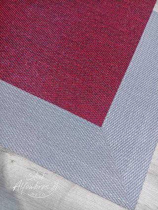 Alfombra de vinilo teplon trenzado con cenefa