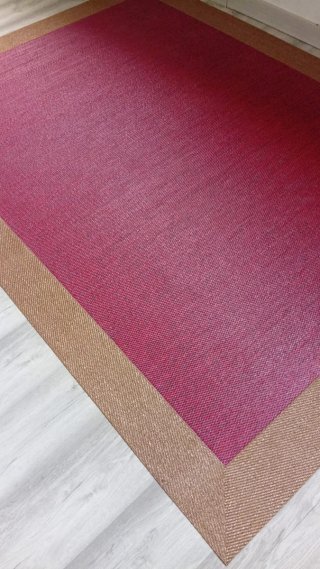 Alfombra de vinilo teplon trenzado con cenefa