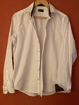 Camisa Cortefiel Slim Fit Blanca Talla M