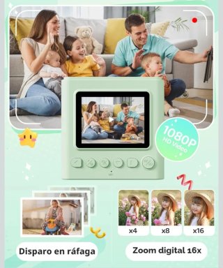 Cámara Instantánea Infantil Verde Nueva