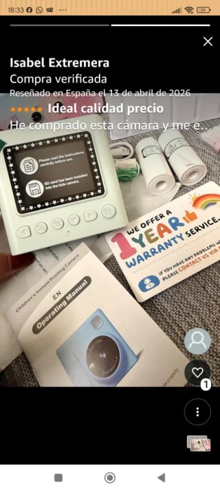 Cámara Instantánea Infantil Verde Nueva