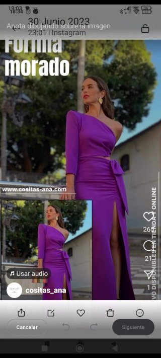 Vestido Morado de Fiesta