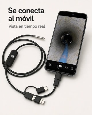 Cámara Endoscópica USB-C 3 en 1