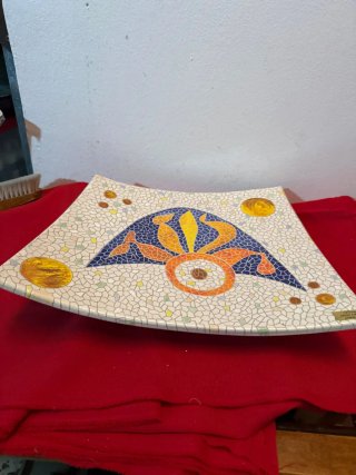 Plato decorativo mosaico