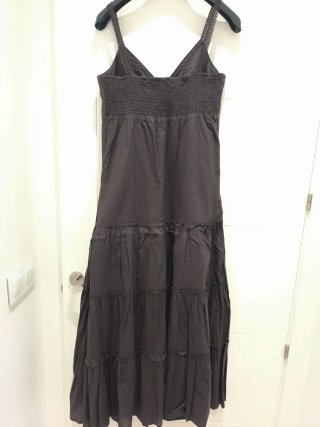 Vestido largo marrón hippy talla M