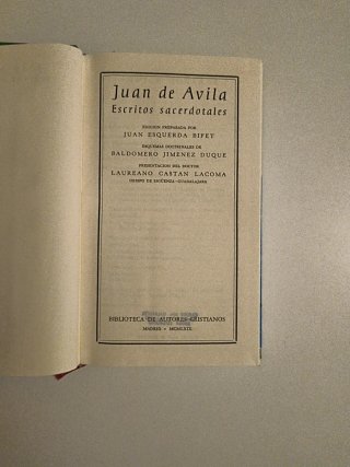 Juan de Ávila escrito sacerdotales